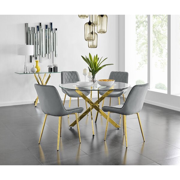 Bless International Tierra Dining Set With 4 Chairs And Reviews Wayfair Canada 6992